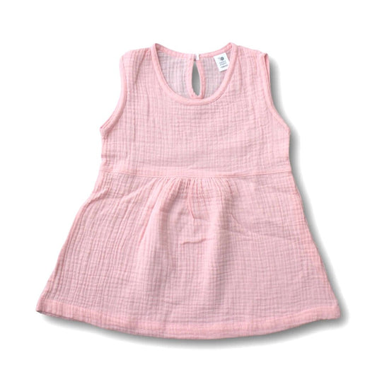 **3T Pink**Last One** Organic Cotton Muslin Dress